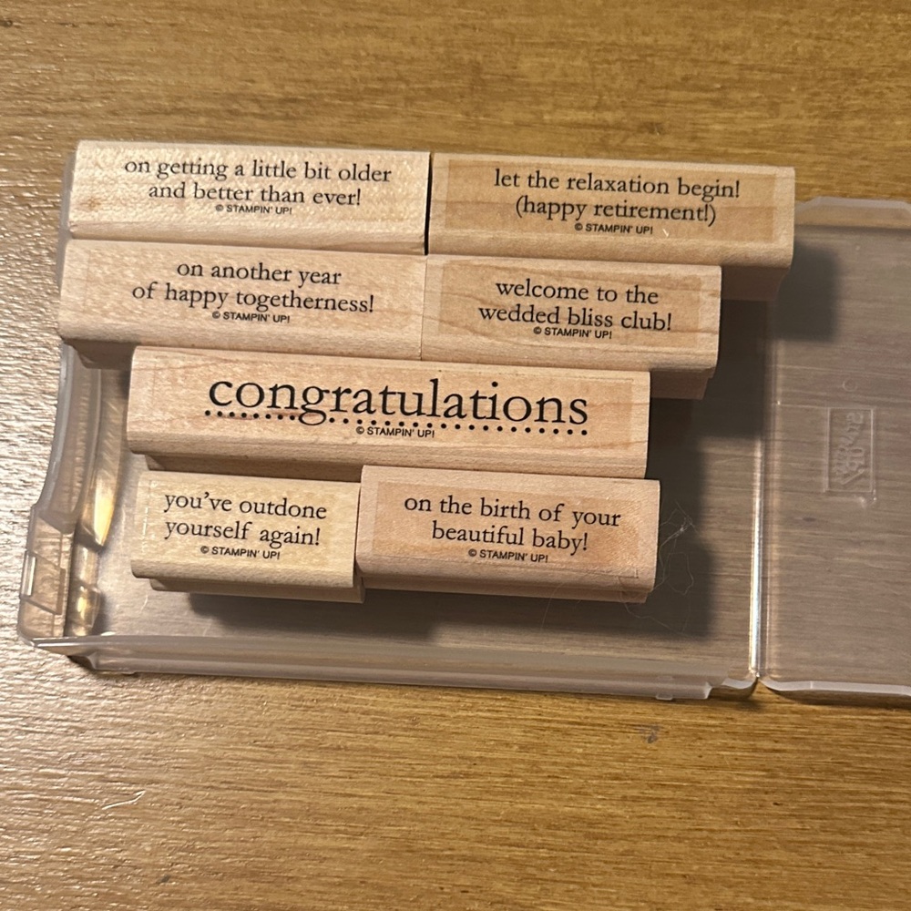 Stampin' Up! Wooden Congrats! Stamp Set